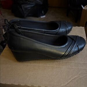 Elegant Black Wedge Shoes